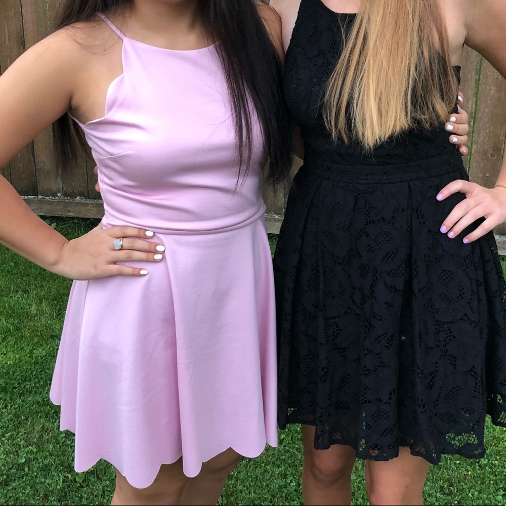 Pink Scalloped Love Ady Dress